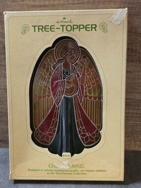 Hallmark Tree-Trimmer Collection 1979 Angel Tree Topper Translucent Acrylic 8"